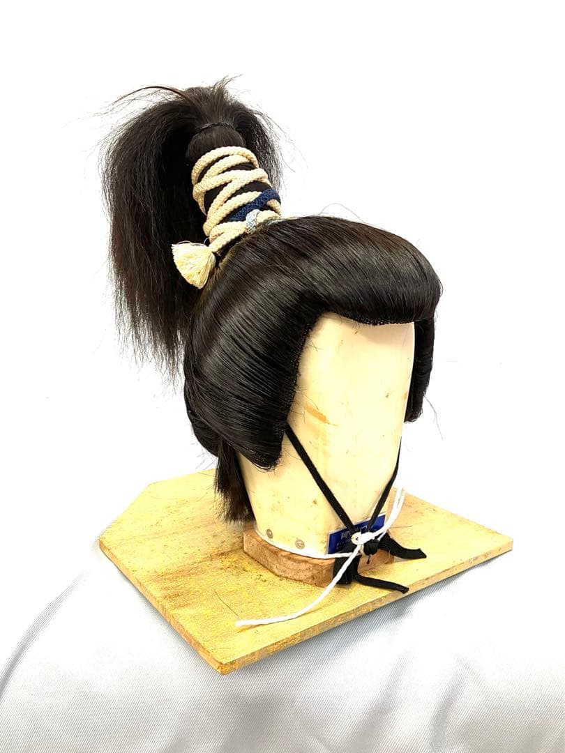 武蔵、信長、岡守かつら(網無しタイプ)大サイズ、中古舞踊かつら、大衆演劇かつら