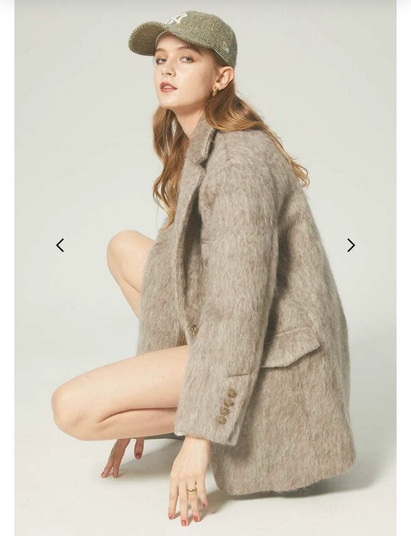 thetoe chamonix shaggy jacket/camel/Sサイズ