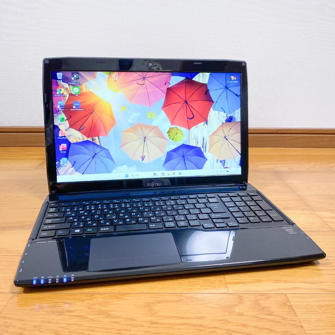 オフィス2021✨メモリ16GB SSD250 ブルーレイ 富士通ノートパソコン