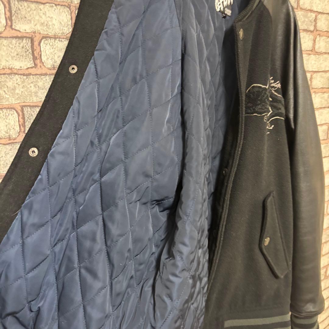 【激レア】LEFLAH レフラー スタジャン L 刺繍 本革　ブラック