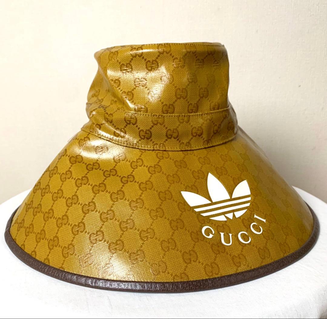 【未使用・訳あり】adidas GUCCI バケットハット　帽子　M 57cm