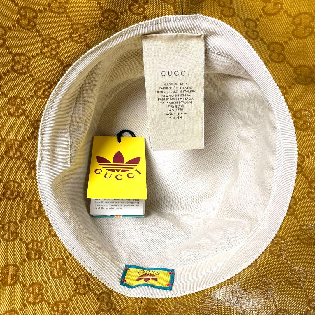 【未使用・訳あり】adidas GUCCI バケットハット　帽子　M 57cm