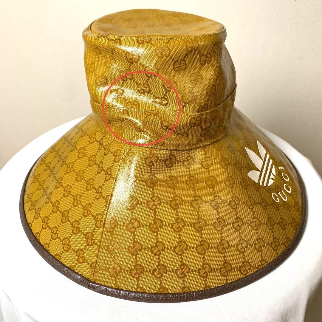 【未使用・訳あり】adidas GUCCI バケットハット　帽子　M 57cm