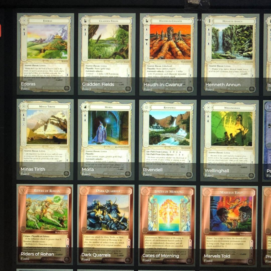 ミドルアース　カード　チャレンジデッキE ccg コンプ　指輪物語　トレカ
