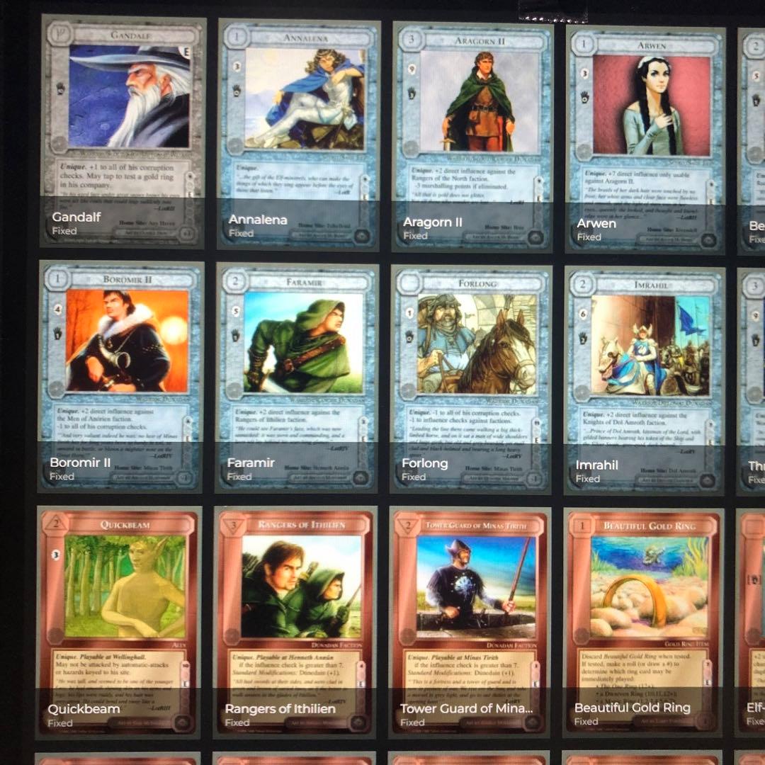 ミドルアース　カード　チャレンジデッキE ccg コンプ　指輪物語　トレカ