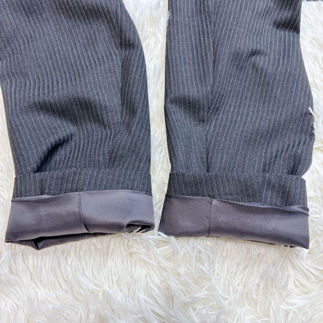 【新品】ORIHICA グレー ストライプ ビジネススーツ AB7 XL相当