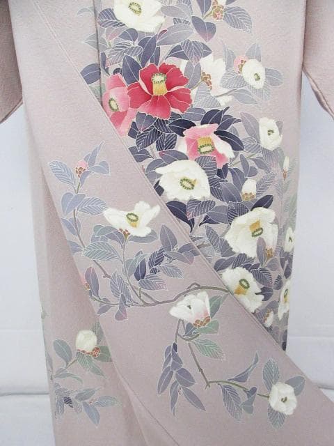 着用少ない！友禅＊カメリア＊優美＊絵羽＊訪問着＊トールサイズ＊１６９ｃｍ＊裄６７