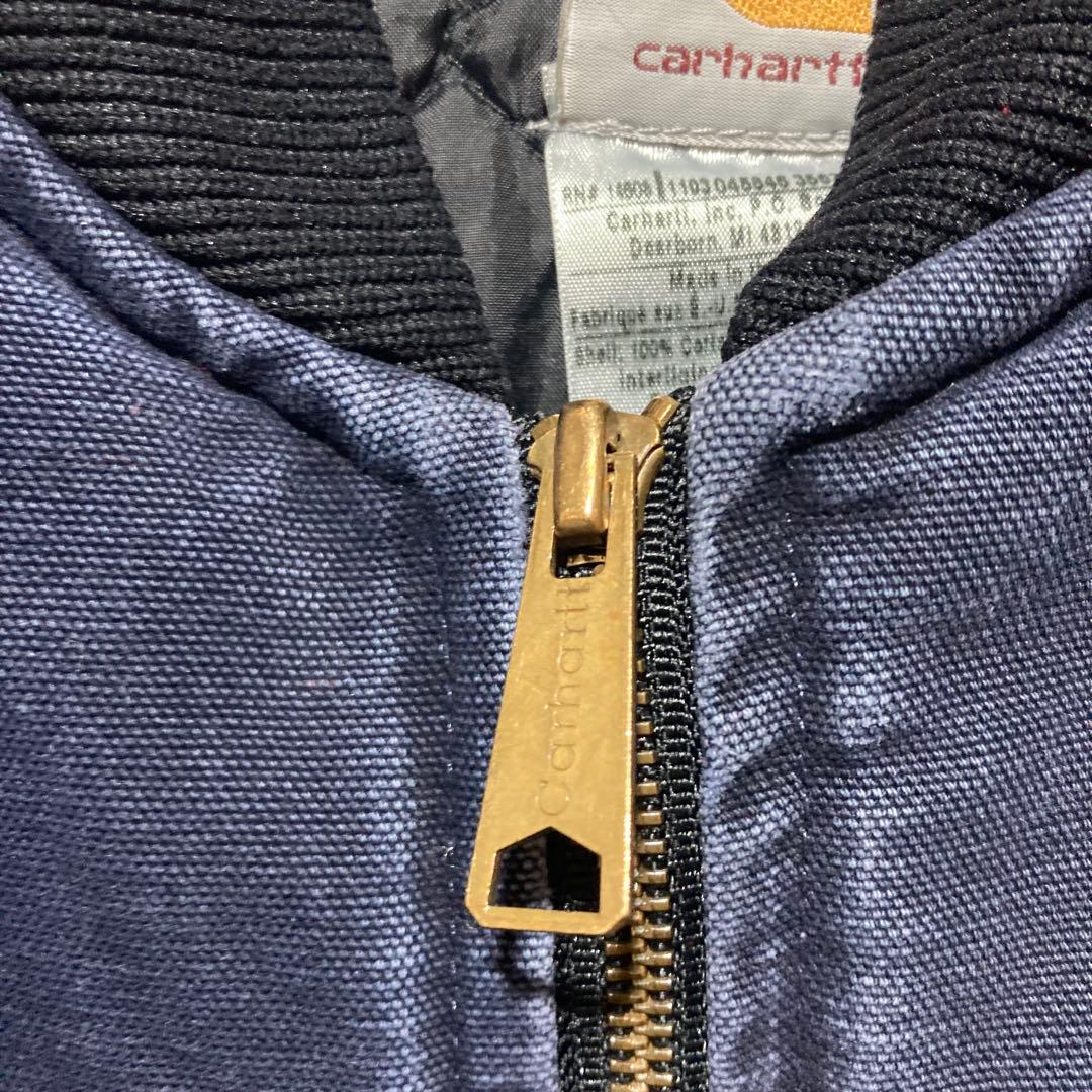 CARHARTT ダックベスト 紺 XL フェード カーハート USA製 腰ゴム