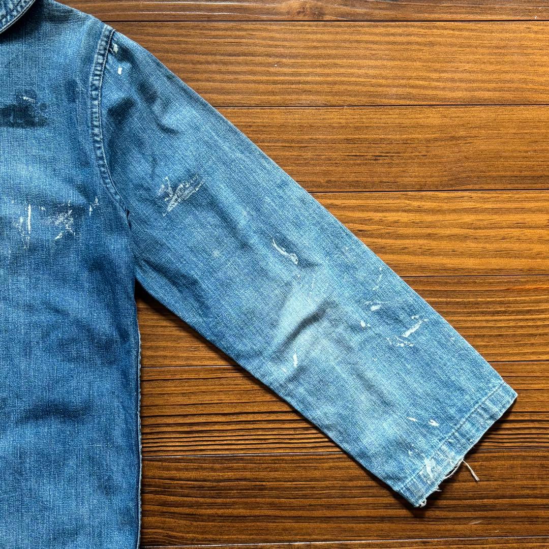 セ*ド様 40s USNAVY ショールカラー カバーオール ステンシル　ヘチマ