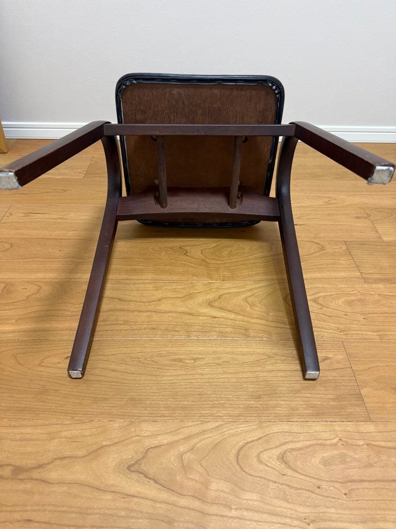 秋田木工　曲げ木スタッキングスツール　黒　椅子　アンティーク剣持勇　ビンテージ