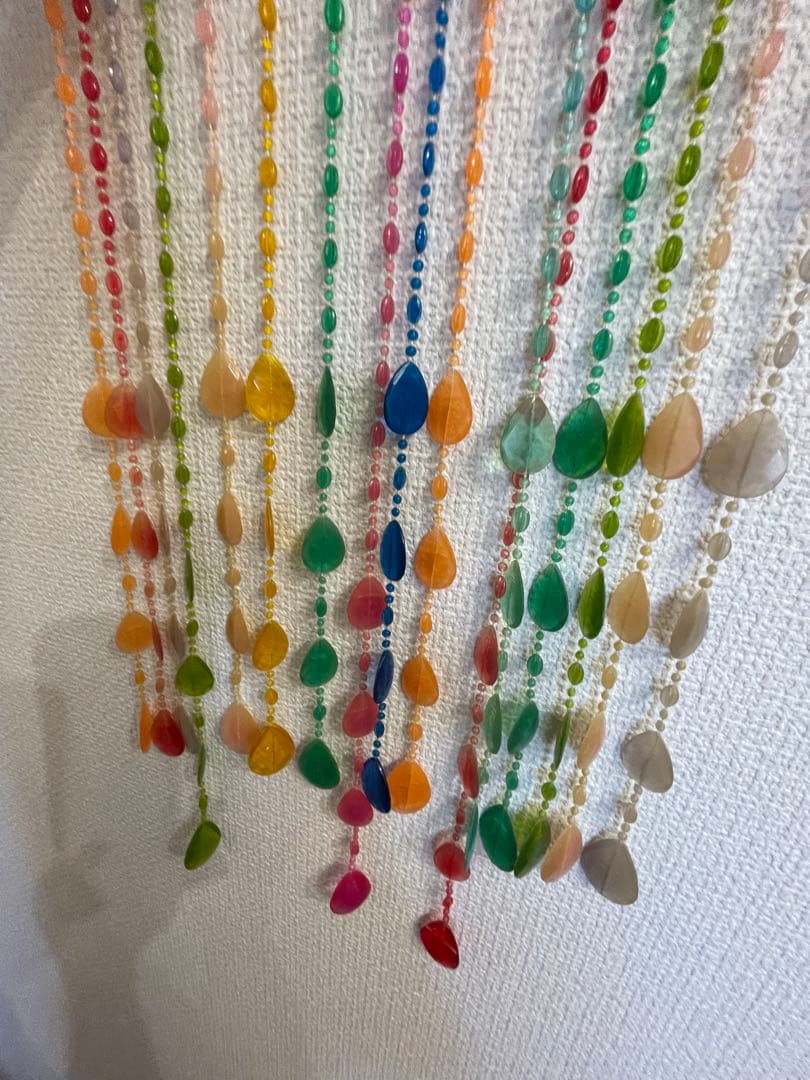 昭和レトロ　プラスチックのれん　簾　暖簾　レトロポップ　当時物　カラフル　ビーズ