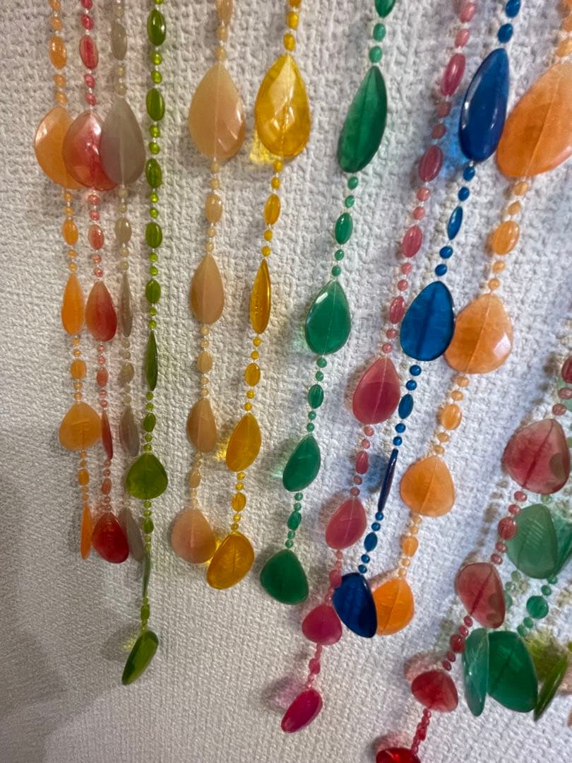 昭和レトロ　プラスチックのれん　簾　暖簾　レトロポップ　当時物　カラフル　ビーズ
