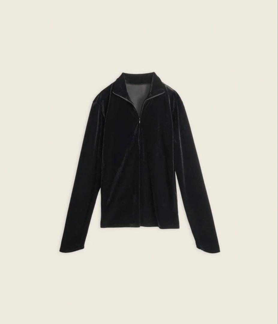 enof イナフ velour jersey zip tops ベロア