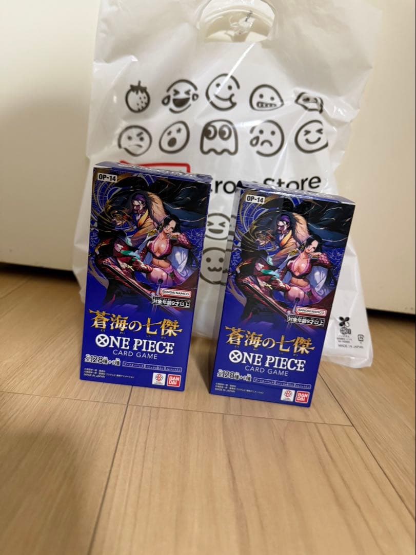 ワンピース カードゲーム 蒼海の七傑2boxセットBANDAIクロスストア購入品