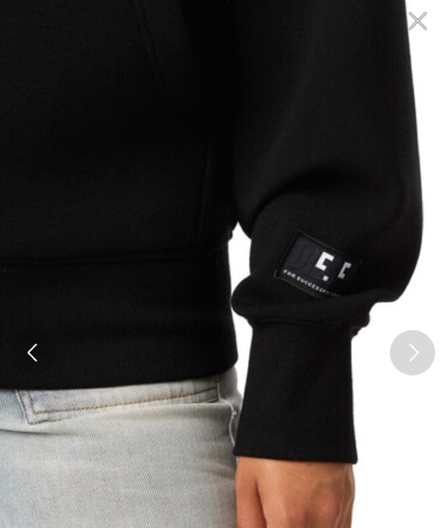 DIESEL F-LYMMY C.C ジップアップパーカー XSサイズ ブラック