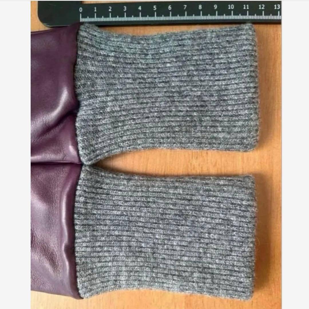 新品同様、現行品　ORuKuBET ラムレザー高級手袋　パープル即購入大歓迎○