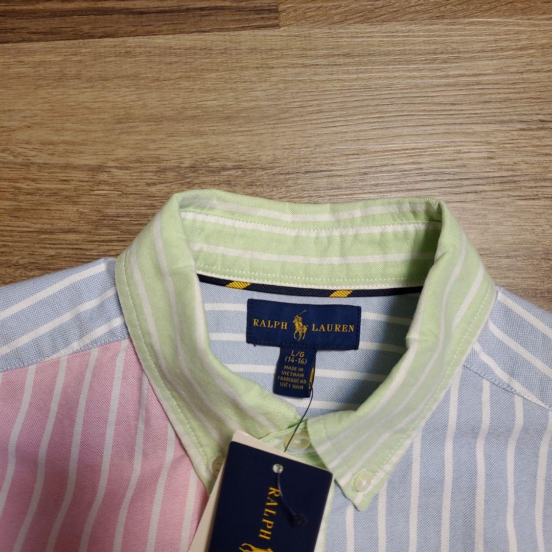 ももRalph Lauren 多色ストライプ 長袖シャツ