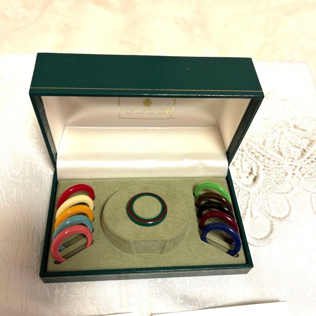 GUCCI タイムピース用カラフルリングセット