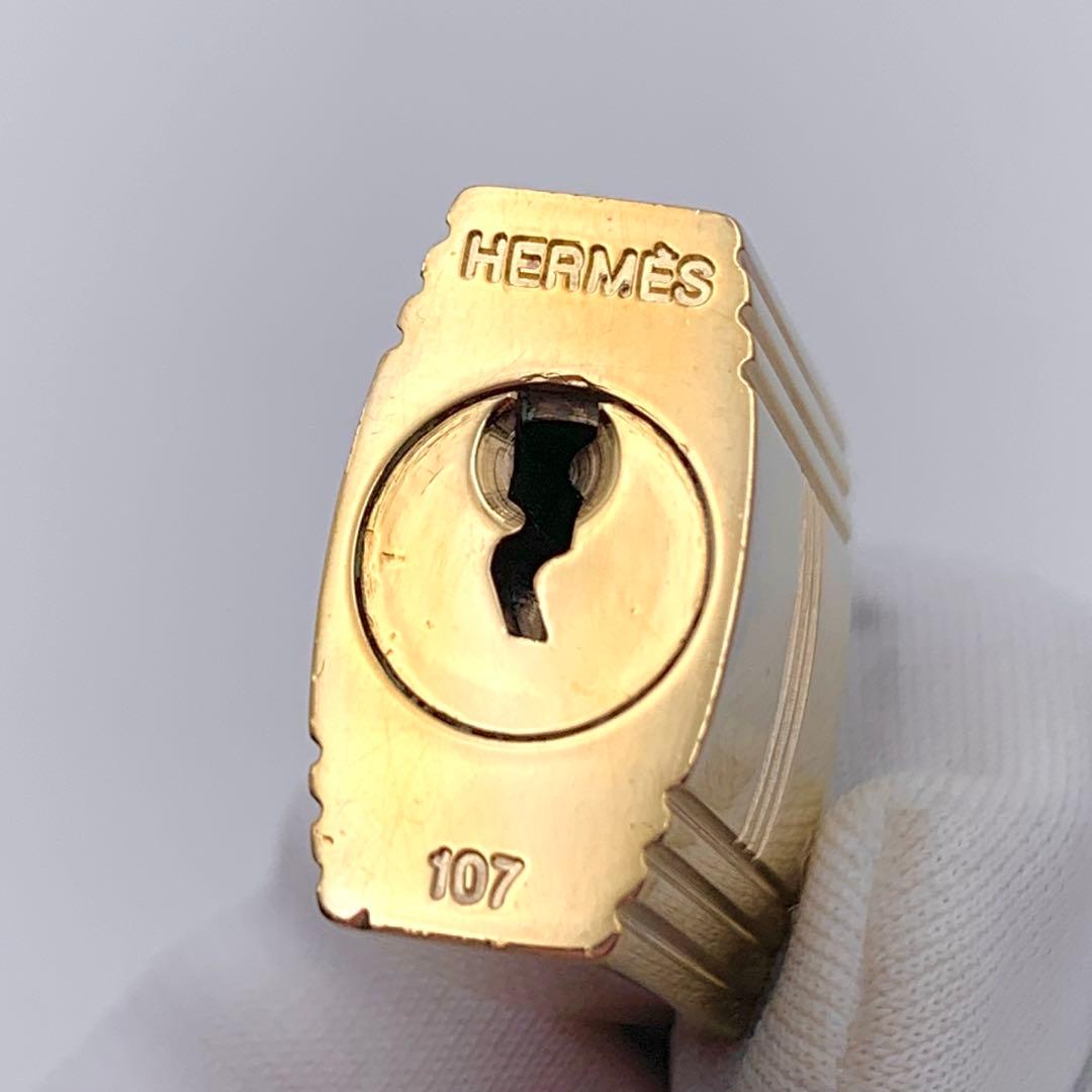 HERMES エルメス カデナ　24Kメッキ　No.107　107番　鍵付き