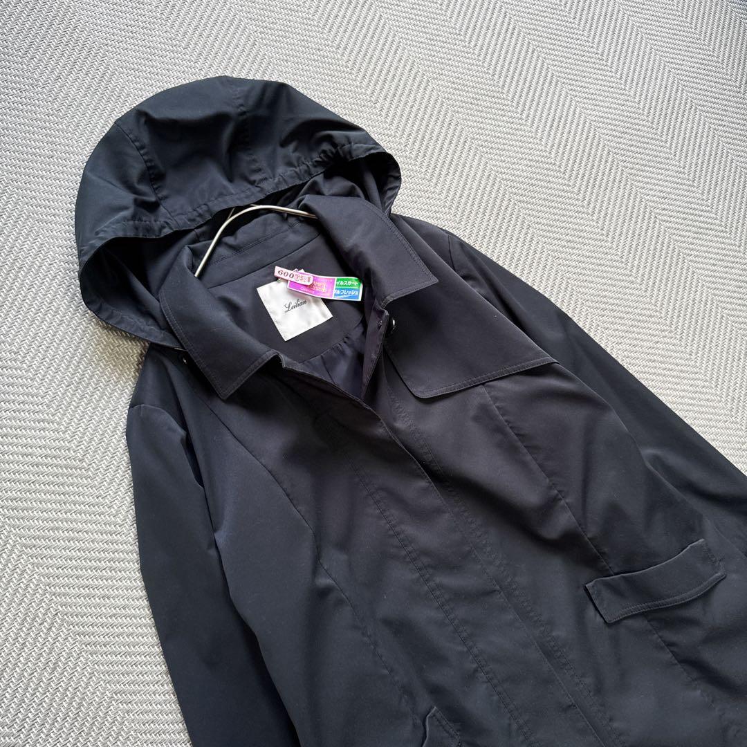 極美品 レリアン 現行モデル モッズコート フード ネイビー 大きいサイズ3XL