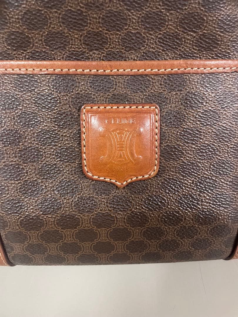 かたつむり❷セリーヌ バッグ マカダム柄 ボストン ヴィンテージ