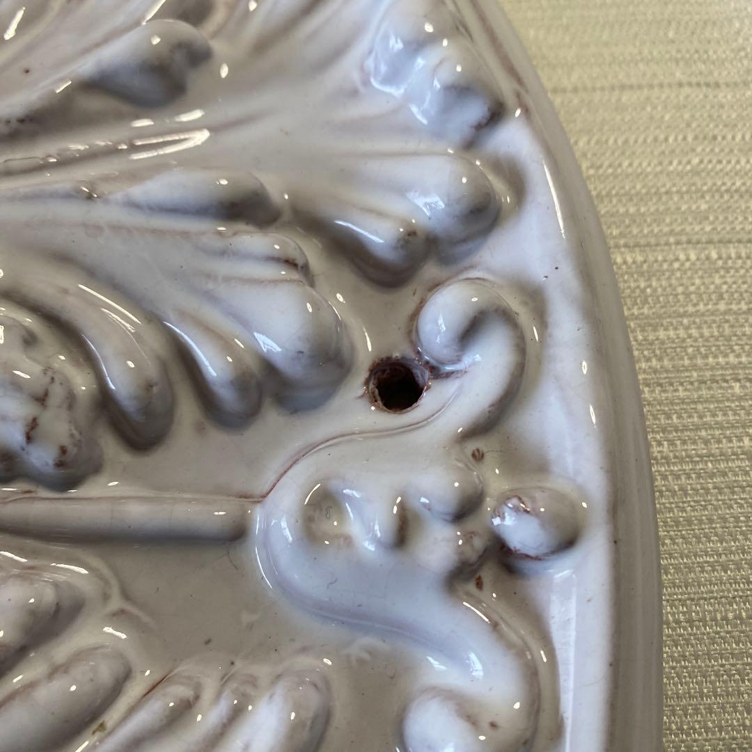 Blanc様　ヴィンテージ天井照明装飾ハンドメイドシーリングメダリオン　白