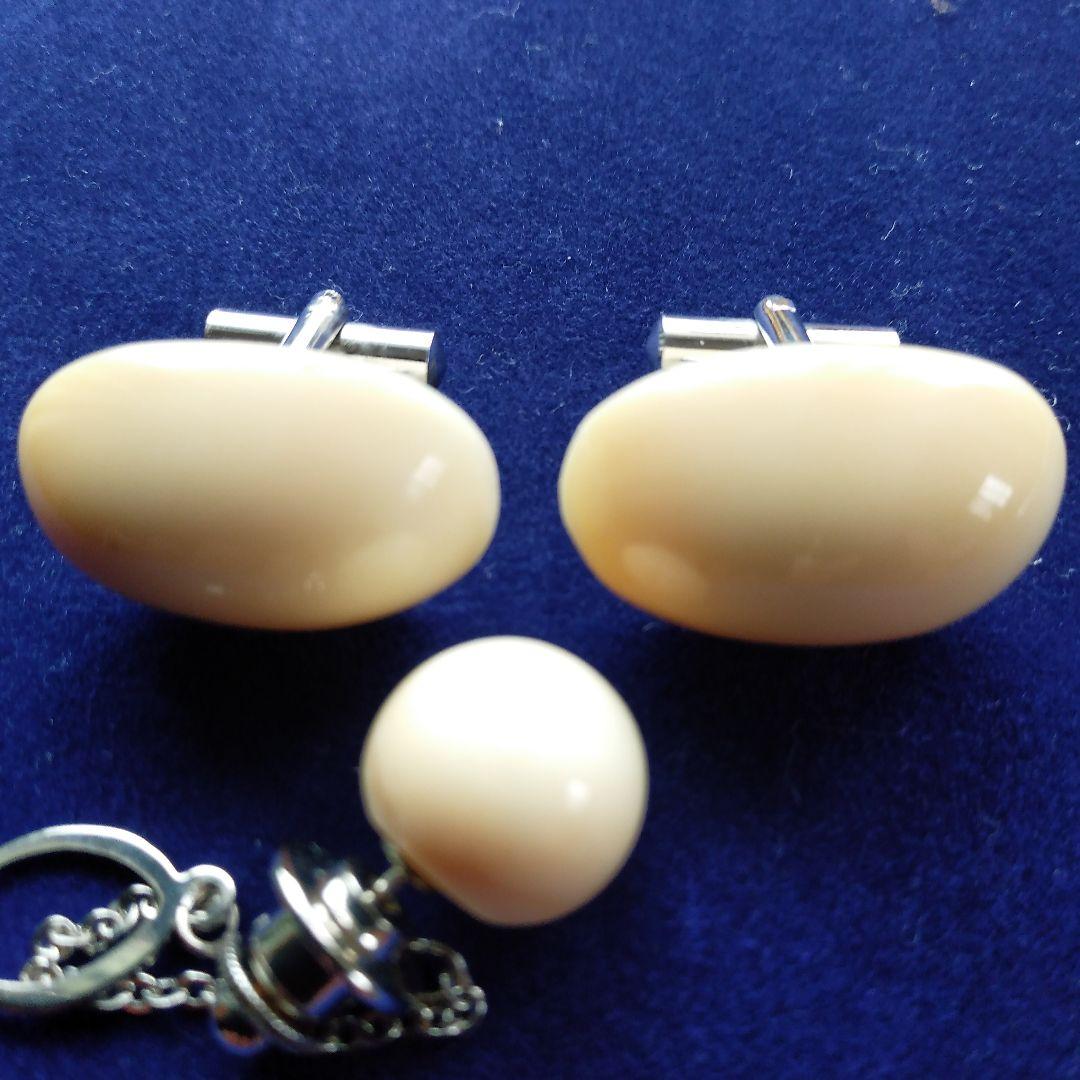 鯨歯　マッコウクジラ　カウス・ネクタイピン10セット（箱なし）