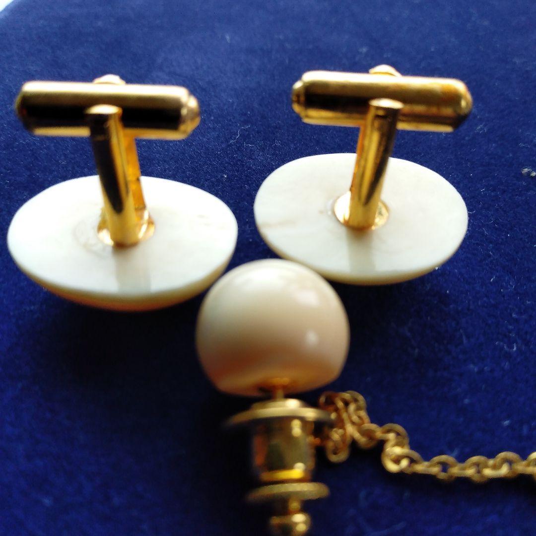 鯨歯　マッコウクジラ　カウス・ネクタイピン10セット（箱なし）