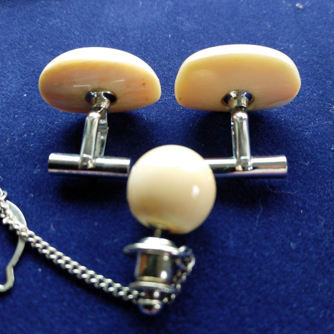 鯨歯　マッコウクジラ　カウス・ネクタイピン10セット（箱なし）