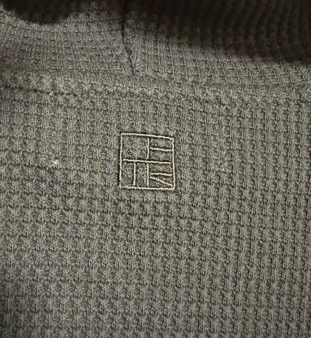 【 OHOTORO】Nap Waffle Zipper Hoodie チャコール