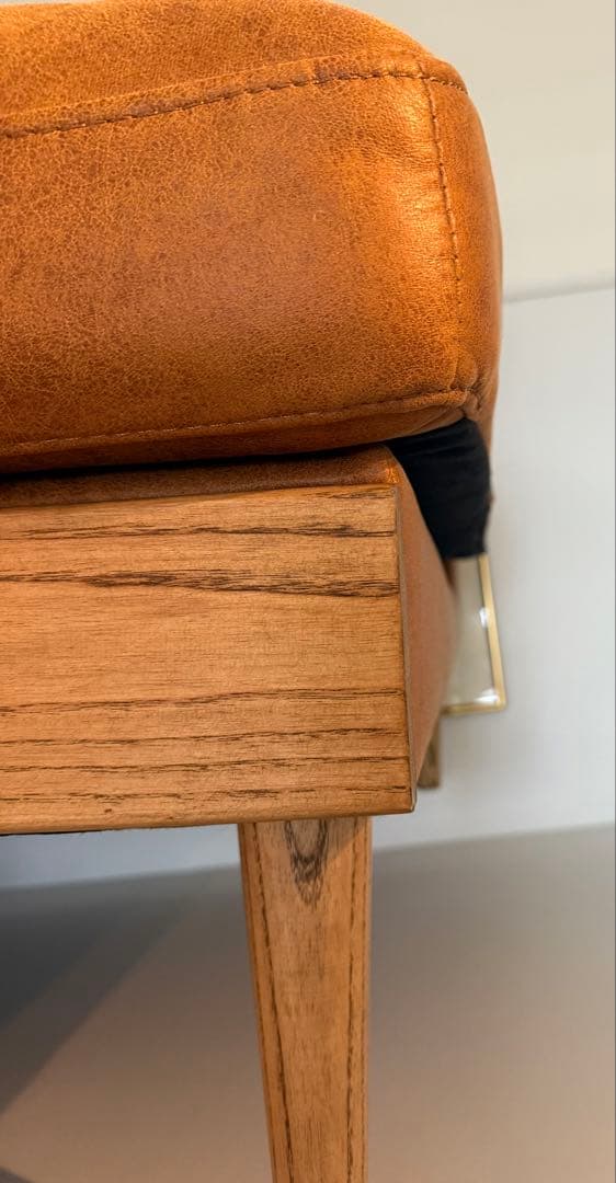 Crash Gate ブラウン レザーテックス　カウチソファ（送料込み）