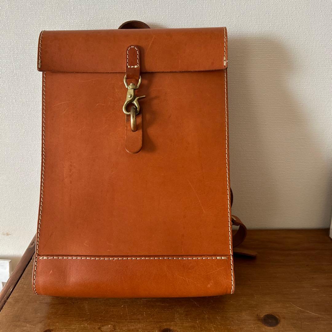 HERZ レザーリュック　ブラウン