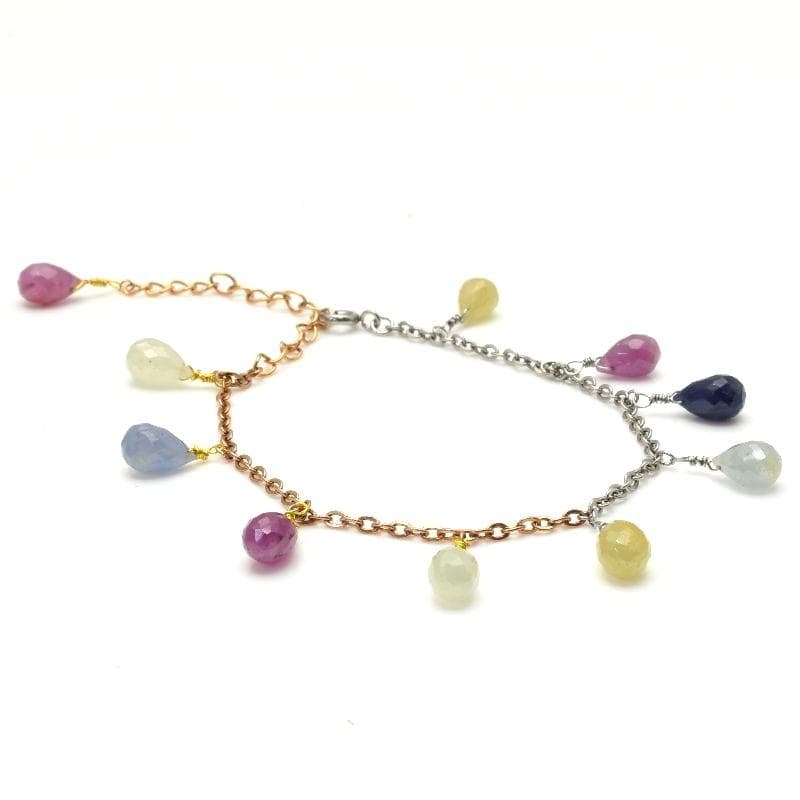 サファイア ドロップ マルチカラー ブレスレット 【M_10】 MAHALO