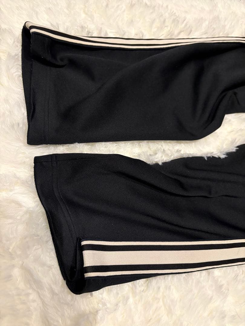 極美品　CELINE ブラック パンツ　サイドラインロゴ刺繍