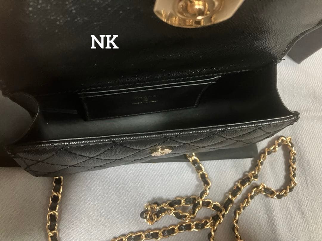 チェーンウォレット　シャネルノベルティ　ショルダーバッグ　VIP ブラック