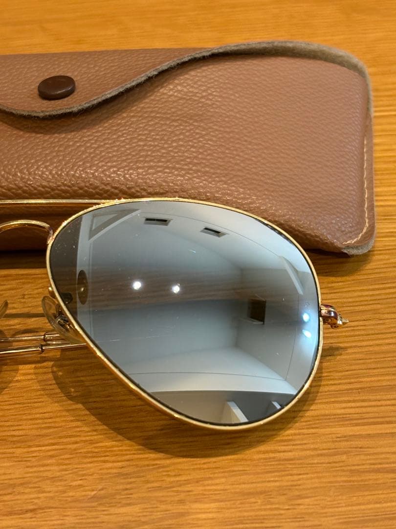 廃盤　B&L Ray-Ban Aviator サングラス ミラーレンズ 62mm