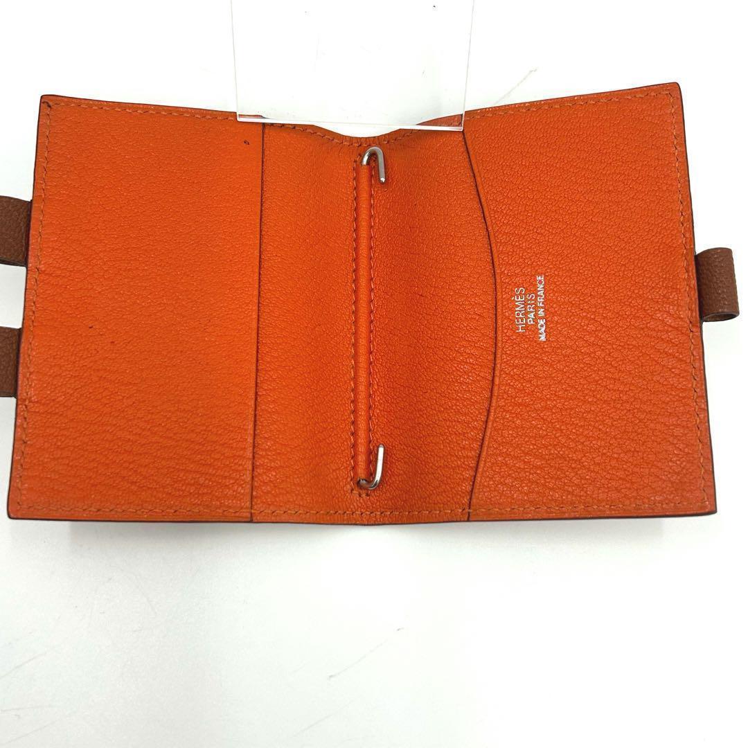 エルメス　アジェンダPM 手帳カバー　美品　名刺入　銀製ペン付き　◽︎G刻印