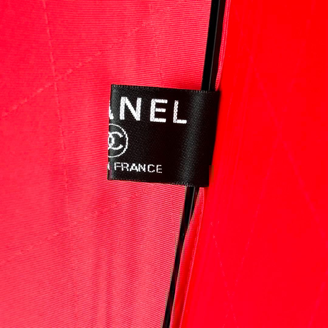 【希少】シャネル　マトラッセ　ココマーク　傘　レッド