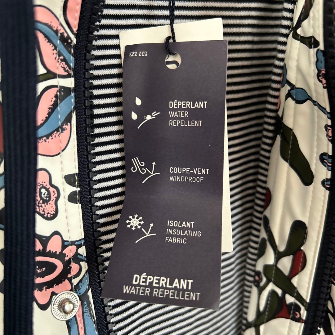 PETIT BATEAU ヨットパーカーフード付　花柄プリント