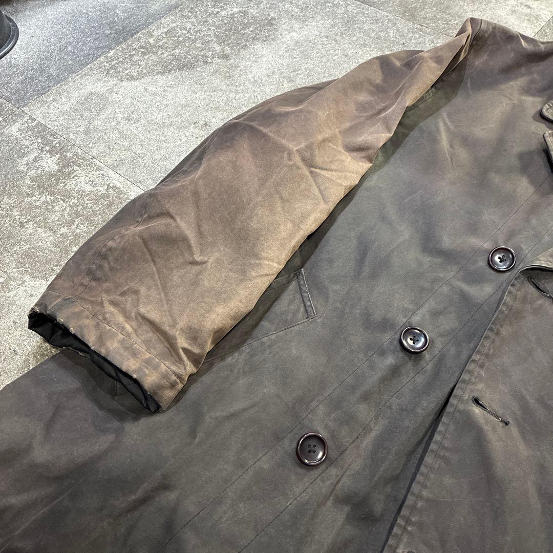 古着 POLO RALPH LAUREN フェード オイルドジャケット Pコート