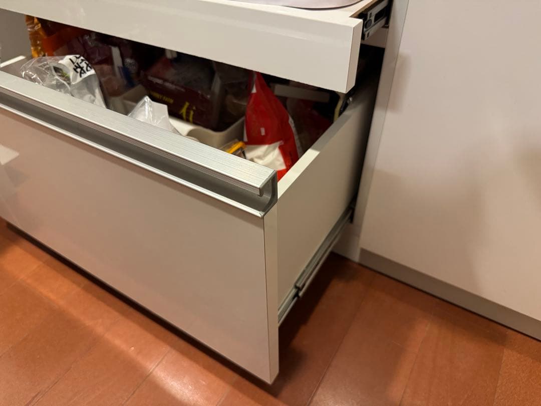 幅119cm 大理石調 キッチンカウンター 日本製 大川家具 食器棚 収納