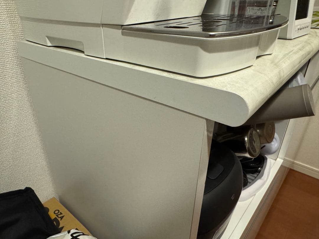 幅119cm 大理石調 キッチンカウンター 日本製 大川家具 食器棚 収納