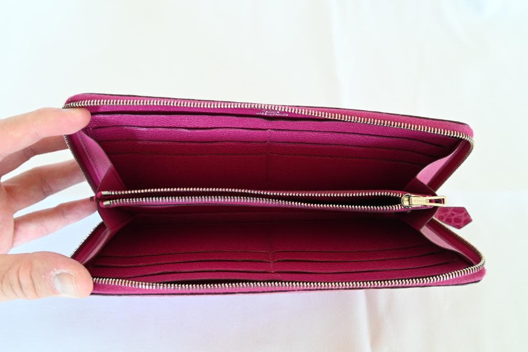 【中古美品】エルメス　アザップロング　ローズパープル【個人出品】