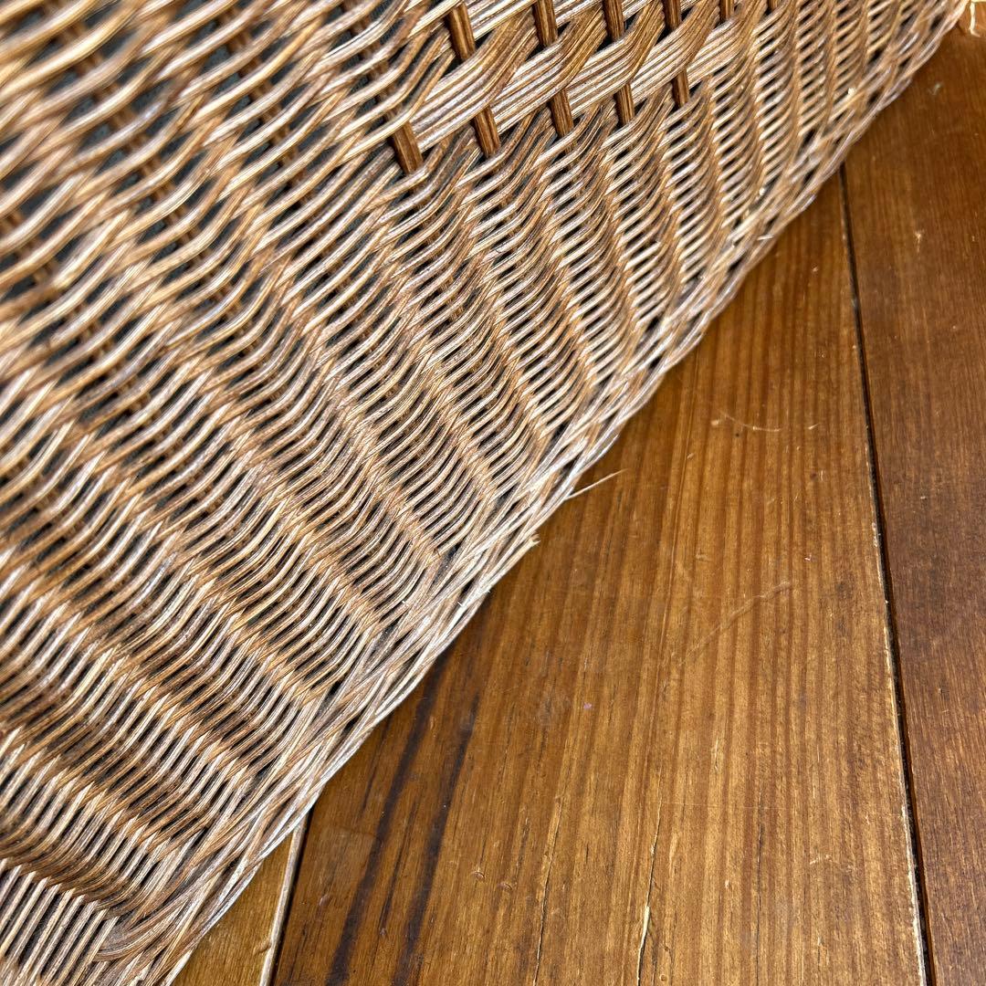 vintage ラタン　大型収納 籐　トランク　蓋付き収納　子供部屋　おもちゃ箱