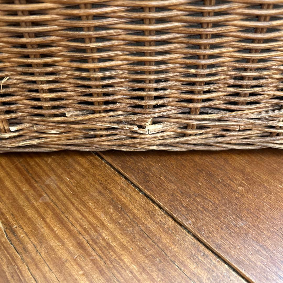 vintage ラタン　大型収納 籐　トランク　蓋付き収納　子供部屋　おもちゃ箱