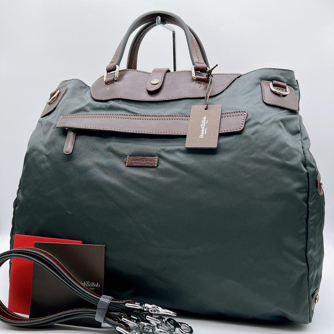 タグ付き 極美品 ダニエル&ボブ　2WAYバッグ　ナイロン　レザー　f387