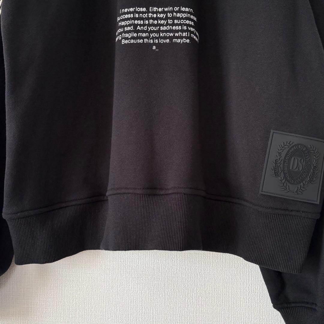 24AW ダブルスタンダードクロージング グラフィック裏毛パーカー ベアー 黒