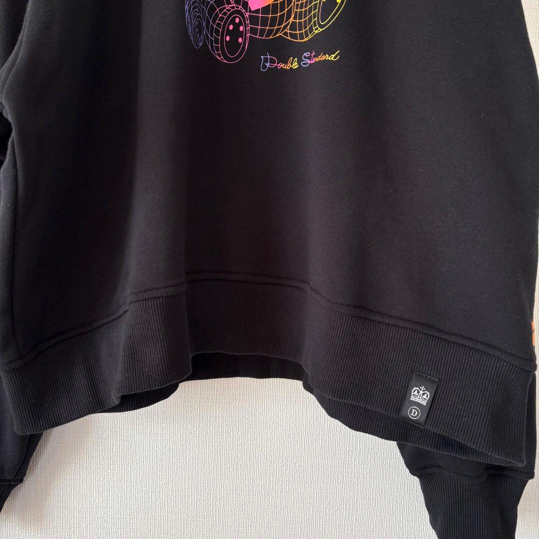 24AW ダブルスタンダードクロージング グラフィック裏毛パーカー ベアー 黒