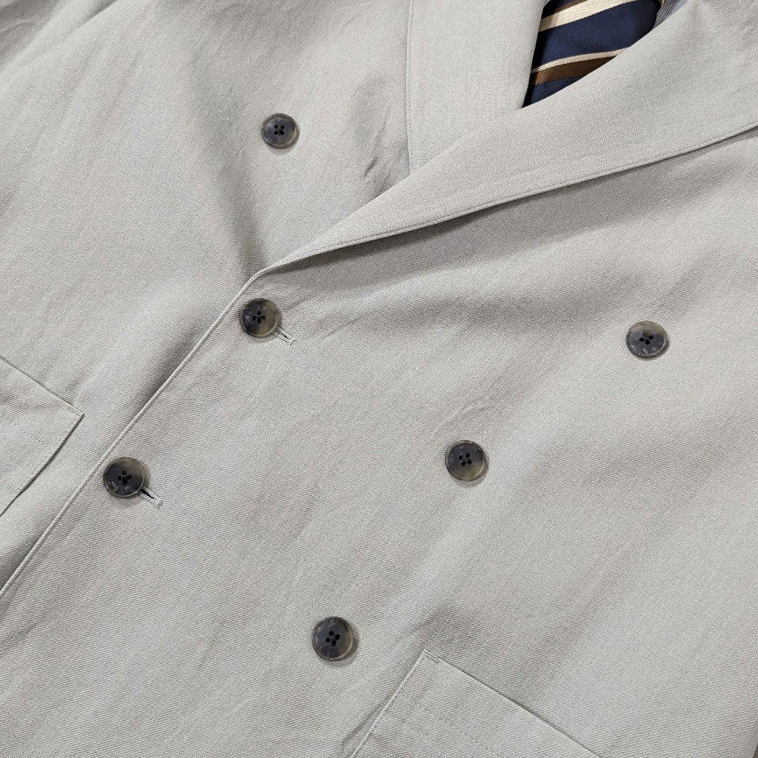 超高級リネン★状態良好◎スティーブンアラン　ダブル　テーラードジャケット　S