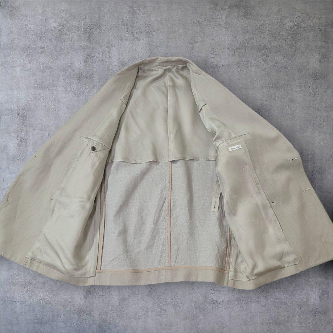 超高級リネン★状態良好◎スティーブンアラン　ダブル　テーラードジャケット　S